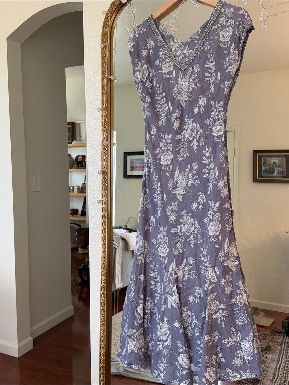 East Artisan Anokhi Indian Floral Maxi Dress on